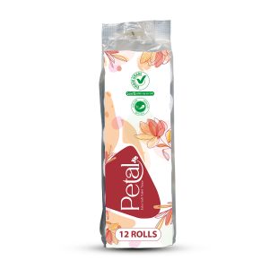 PETAL White Toilet Tissue 172 sheetsX2 ply 12 Roll Pack